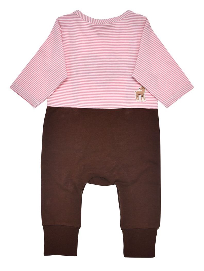 Bondi Strampler in Rosa Lederhosen Look - Herzlein - I Mog Di