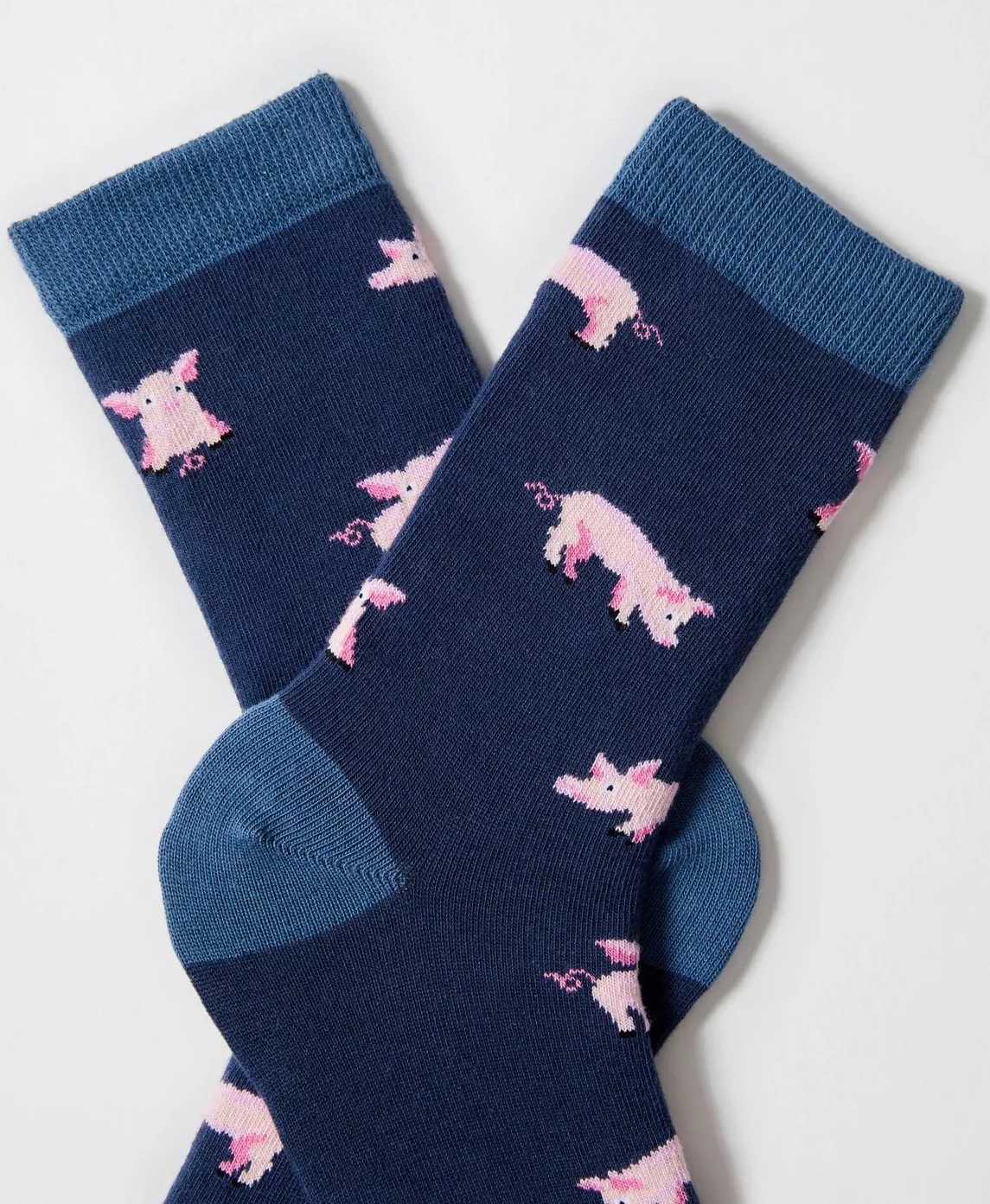 besocks Kindersocken aus Bio-Baumwolle in Marine Blau - Schweine besocks Kindersocken aus Bio-Baumwolle in Marine Blau - Schweine