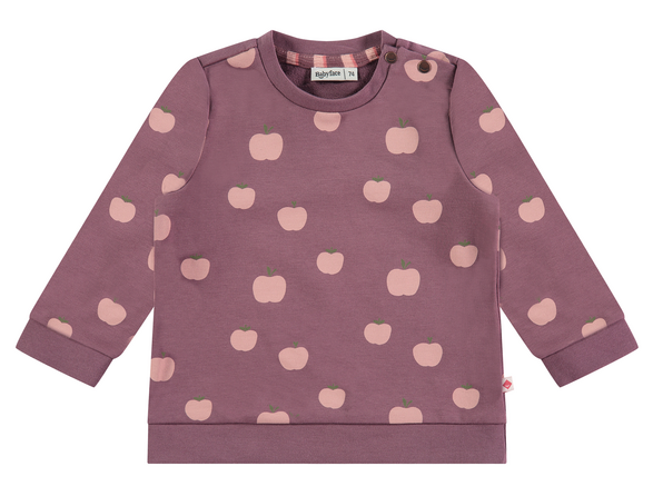 Babyface Sweatshirt in Lila Smoke mit Äpfel - SALE