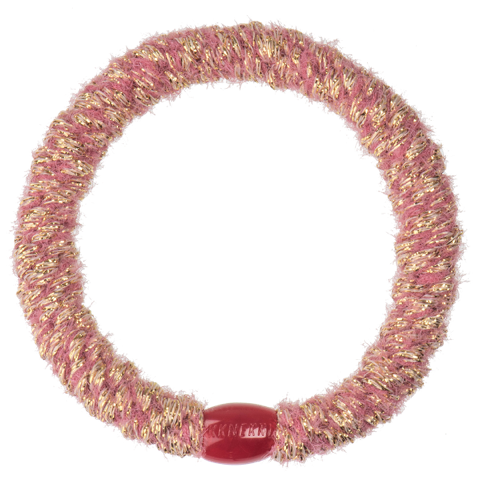Kknekki Haargummi/Armband - Velvet Glitter - Old Pink - Altrosa Flauschi