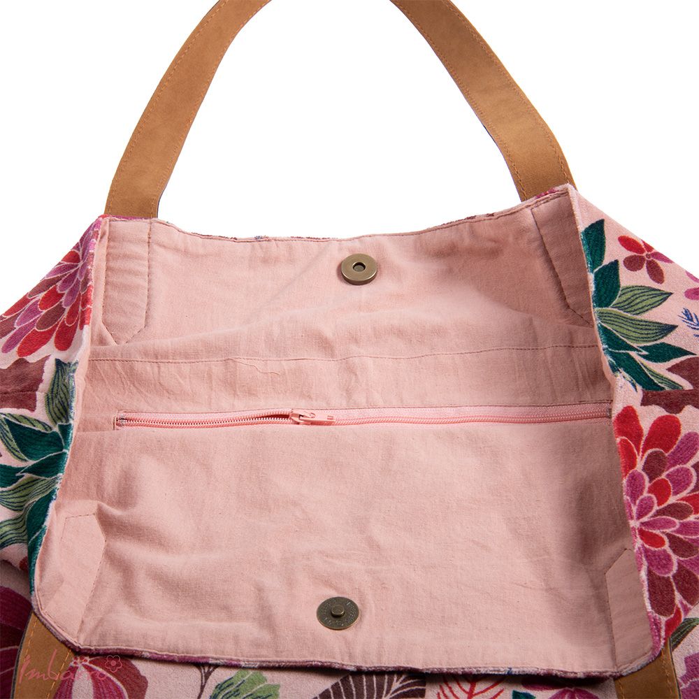 Imbarro Samt Shopper Tasche Maye in Pink