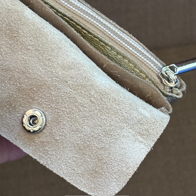 Soft Leder Geldbeutel Gold Glitzer - Klein 