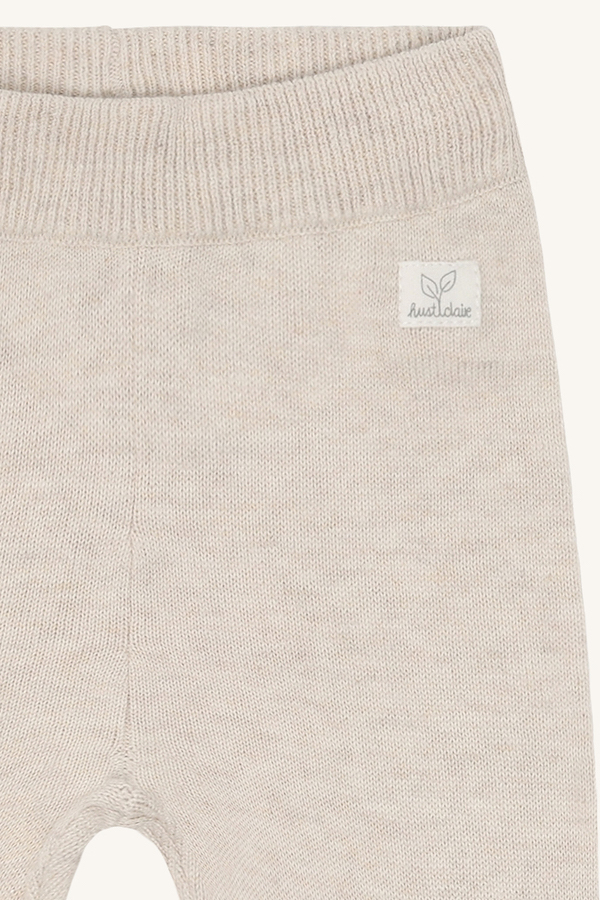 Hust & Claire Jogger Strickhose in Whisper Melange Beige