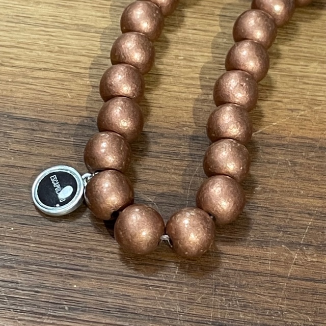 Mo Beads Holzperlen Schlüsselkette & Handykette - Kupfer Metallic