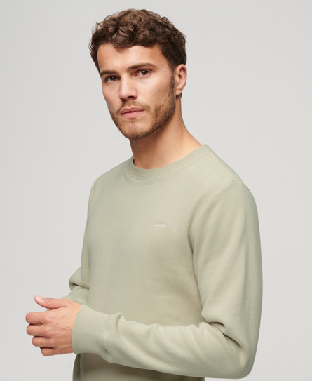 M2013113A1LC_1 Superdry Herren Sweatshirt mit Rundhals in Beige mit Logo