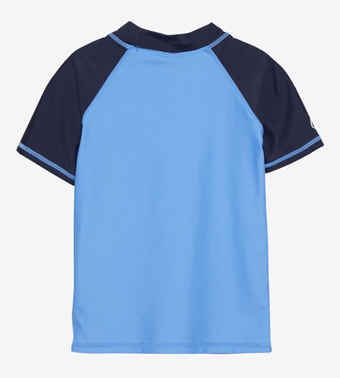 Color Kids UV Schutz Kurzarm Shirt in Blau mit Palme