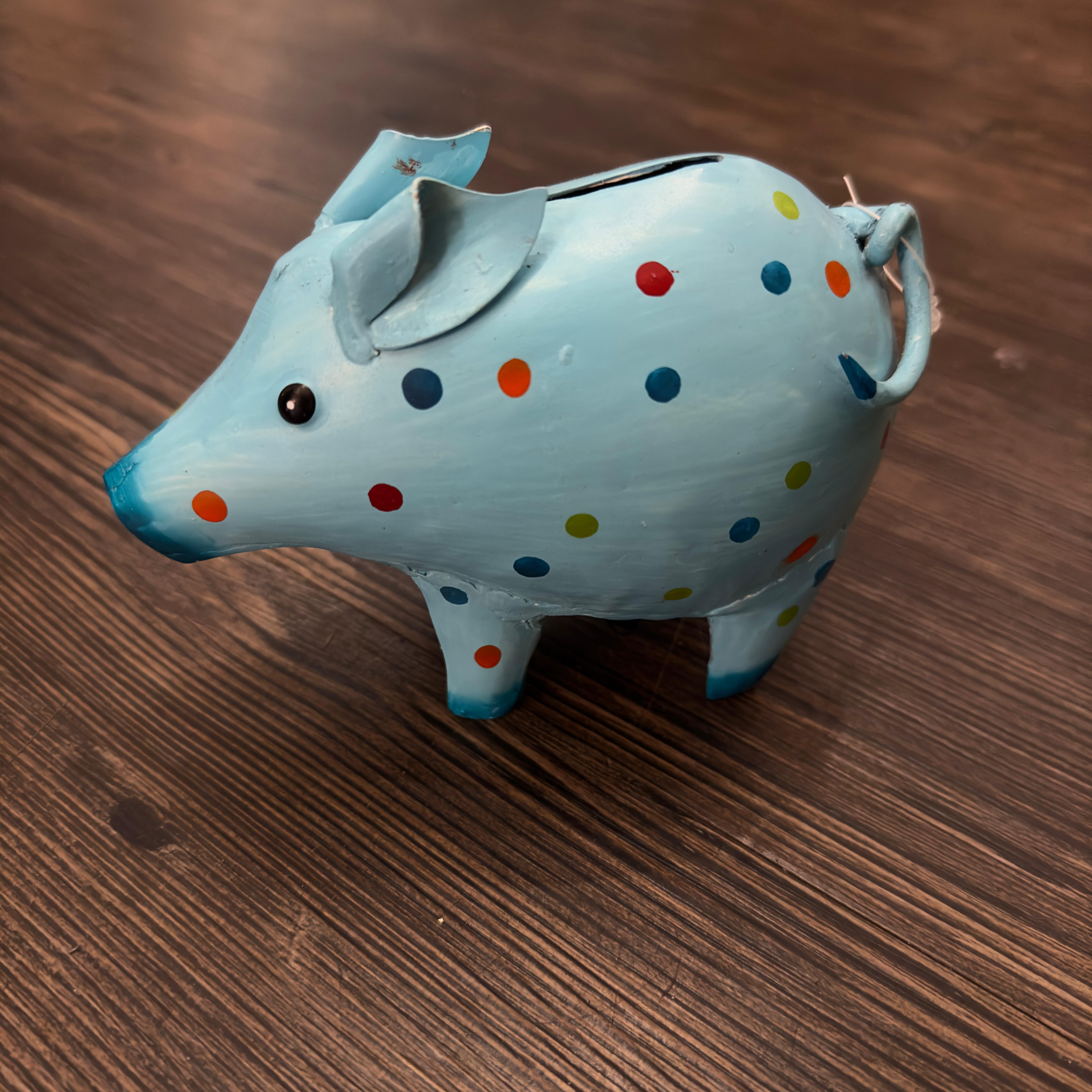 image0bsS4oYCqR1PJA Pape Kunstgewerbe Sparschwein - Mini - Blau gepunktet