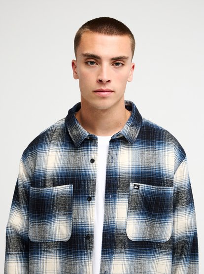 Quiksilver Glenbrook Holzfeller Karohemd Überhemd für Männer in Blau Quiksilver Glenbrook Holzfeller Karohemd Überhemd für Männer in Blau