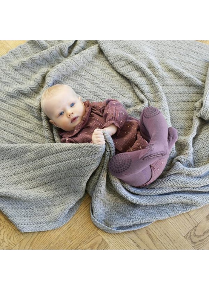 GoBabyGo Grip Krabbel-Strumpfhose in Misty Plum