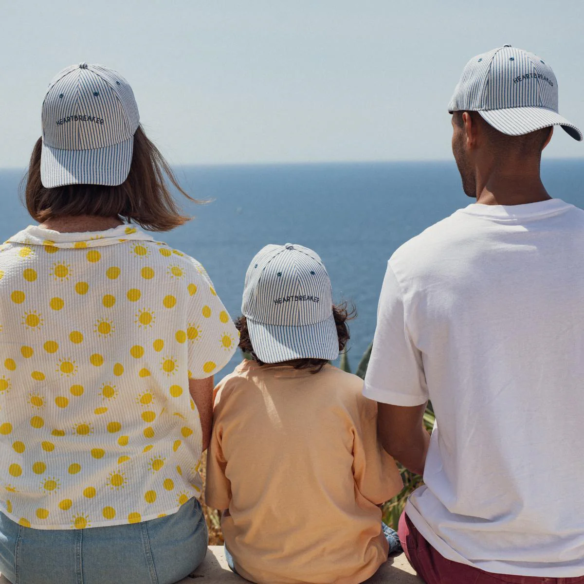 Chamaye Cap für Damen Herren und Kind - Marineblau Gestreift - HEARTBREAKER Chamaye Cap für Damen Herren und Kind - Marineblau Gestreift - HEARTBREAKER