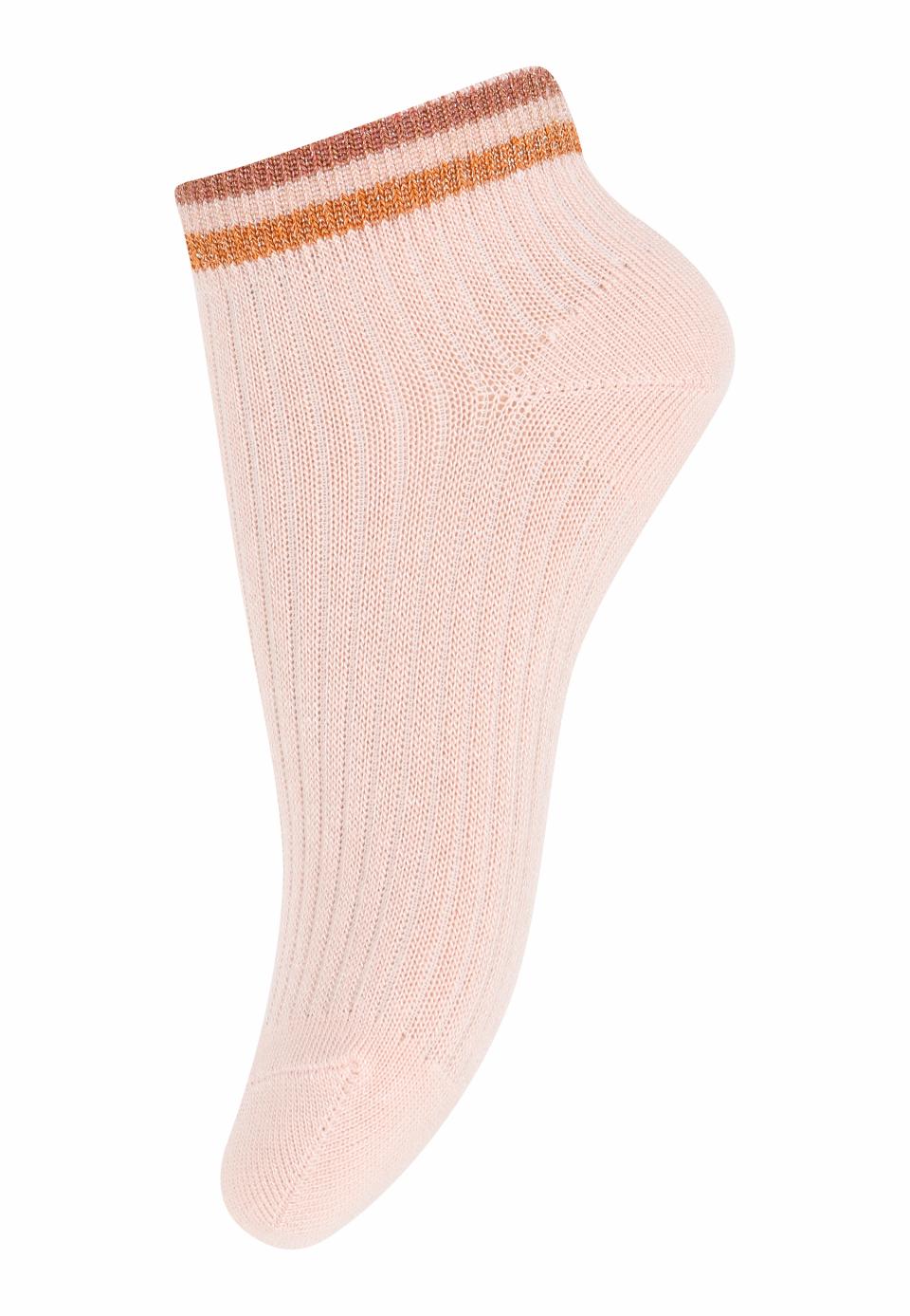 10_77280_0_853 MP Denmark Sneaker Socken in Rose Dust mit Glitzer