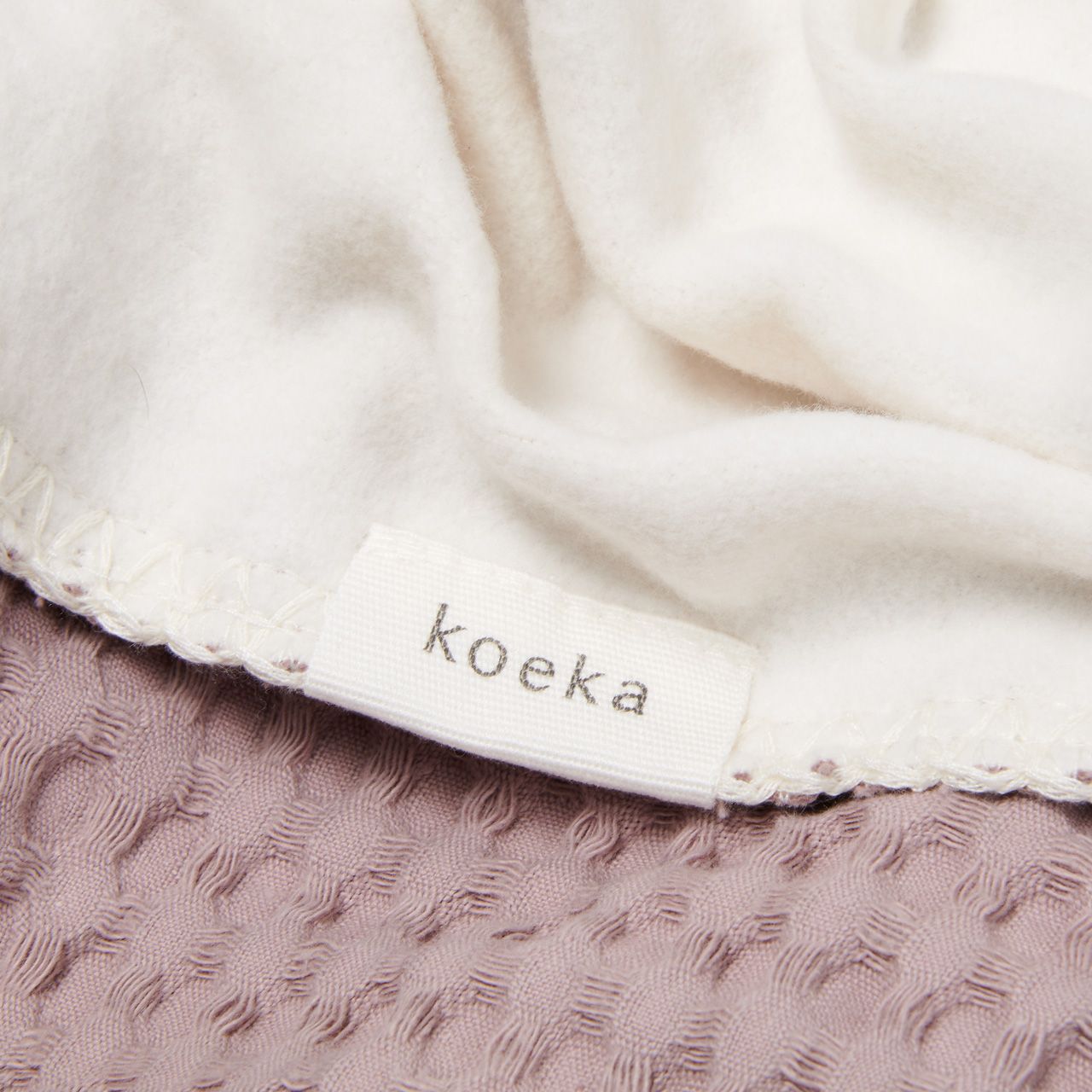 Koeka Amsterdam Baumwolle Fleece Babydecke in Mauve - Altrosa - SALE