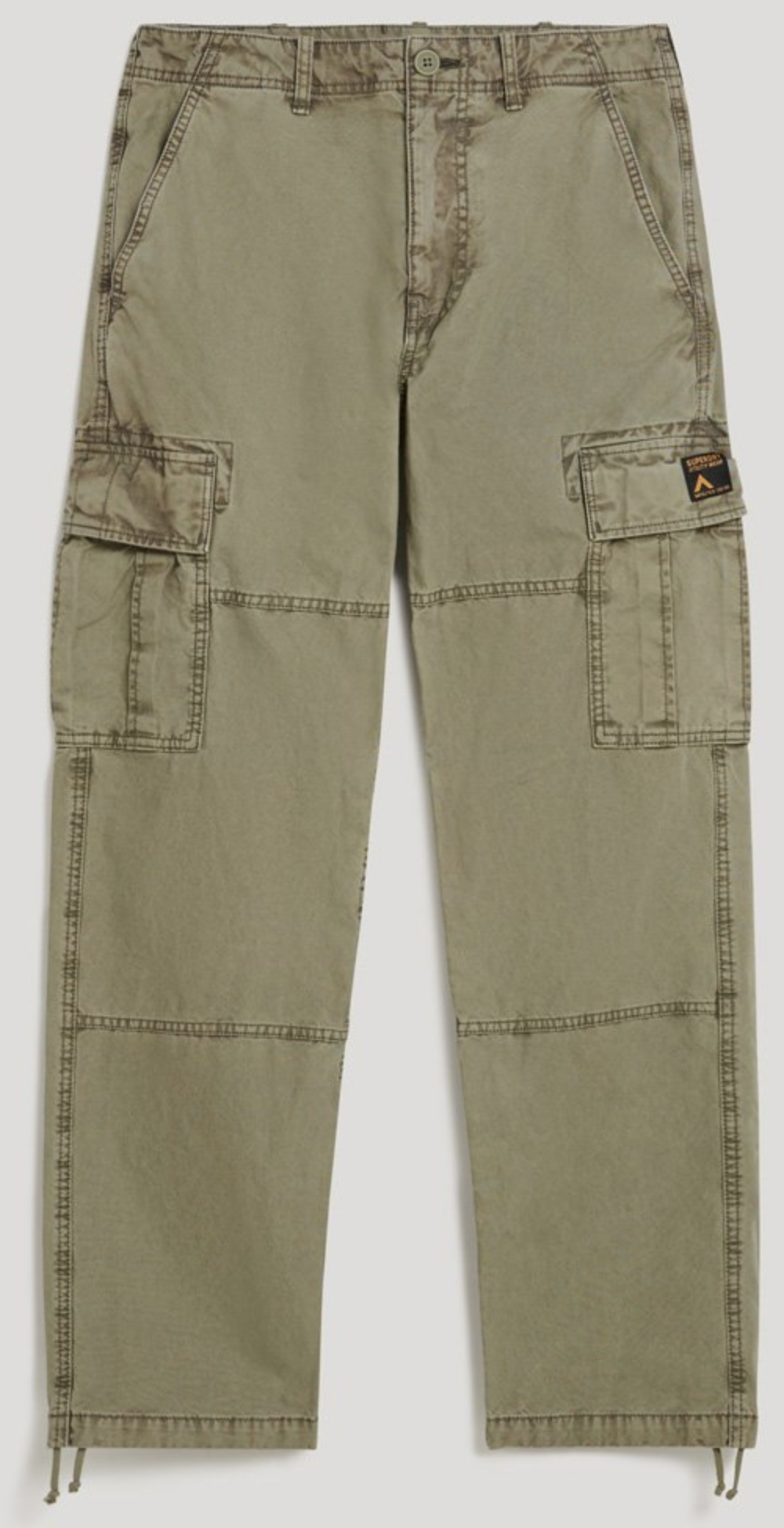 Superdry Herren Baggy Cargohose in Khaki Superdry Herren Baggy Cargohose in Khaki