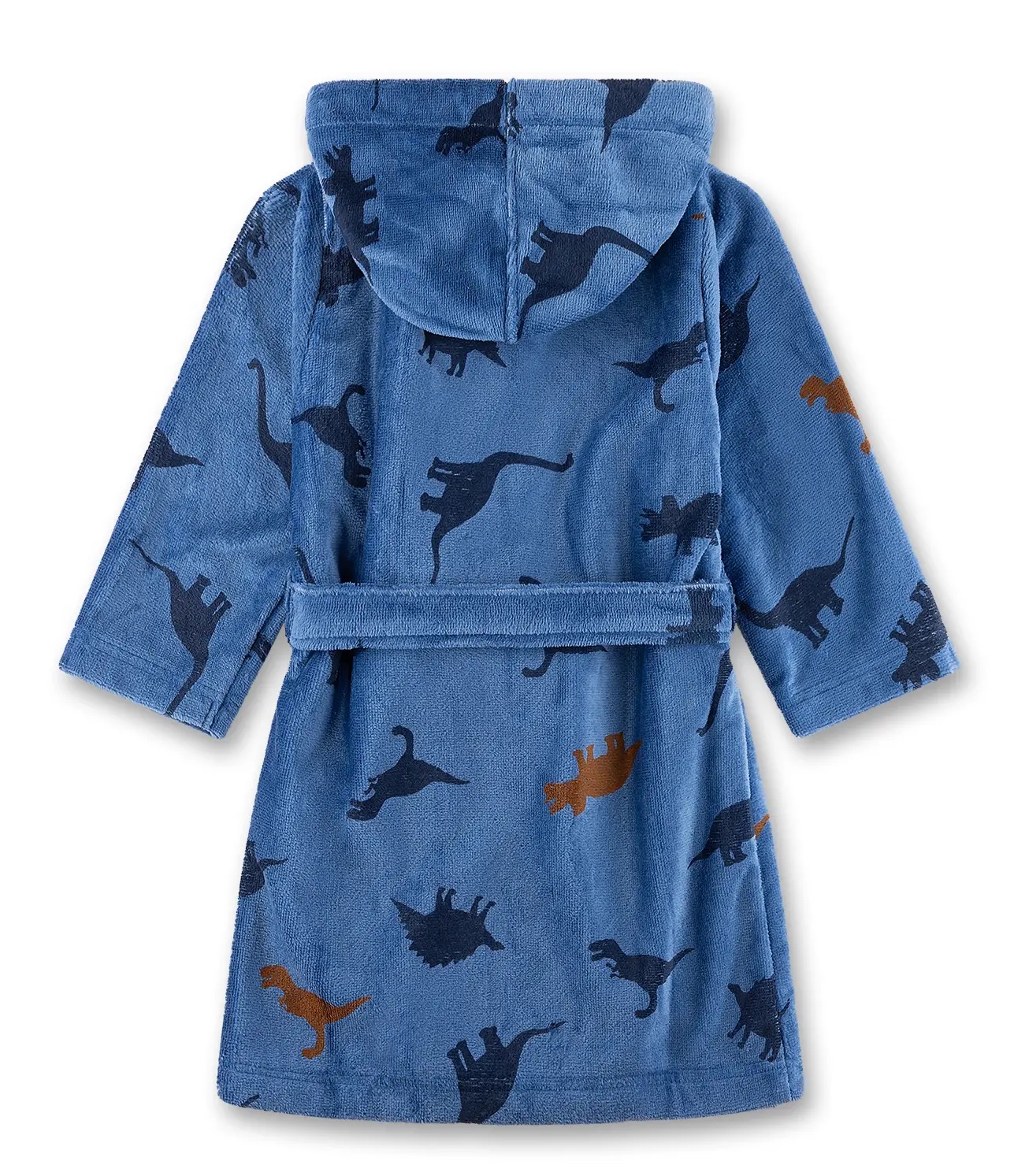 Sanetta Bademantel Frottee Baumwolle in Blau mit Dinosaurier