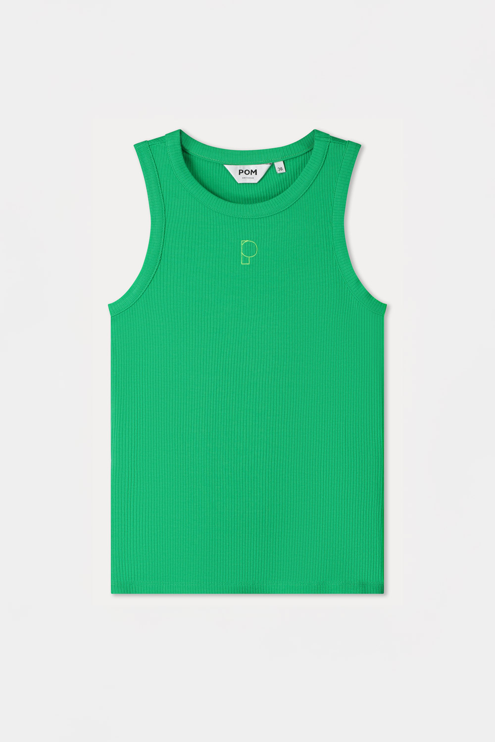 POM Amsterdam Tanktop aus weichem Rippstoff - Grün POM Amsterdam Tanktop aus weichem Rippstoff - Grün