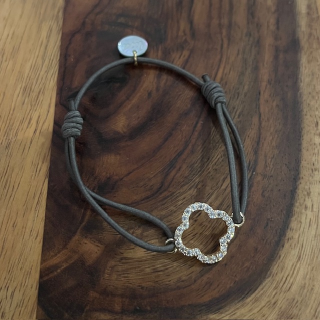 Lua Floris Armband - Elastisch mit Gold Glitzer Charm - Wählen Sie Ihre Farbe 