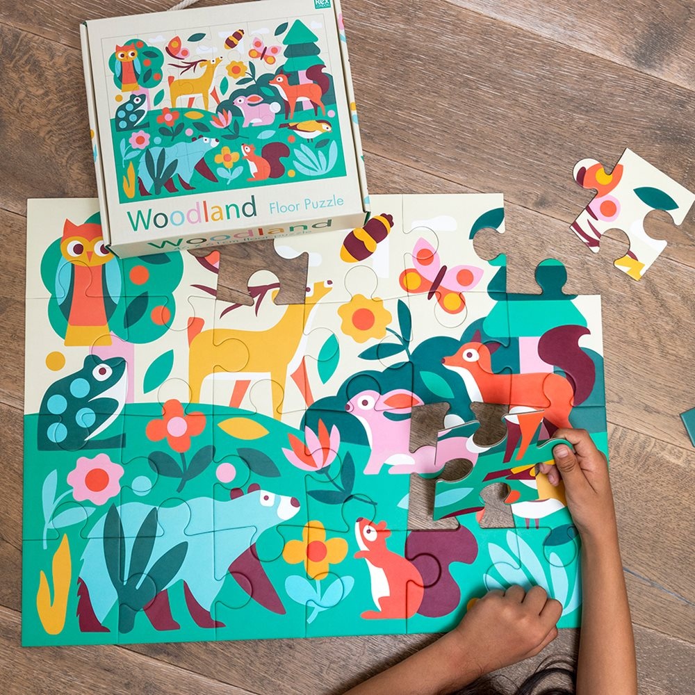 Rex London Bodenpuzzle Woodland - Waldtiere