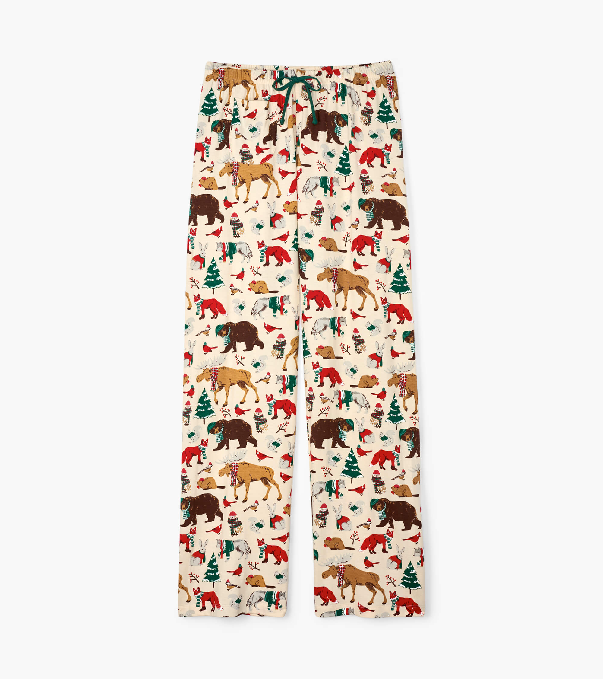 PA2LAND001RyfkL3AvWH5IS Little Blue House Lange Pyjama Hose - Waldtiere mit Schal