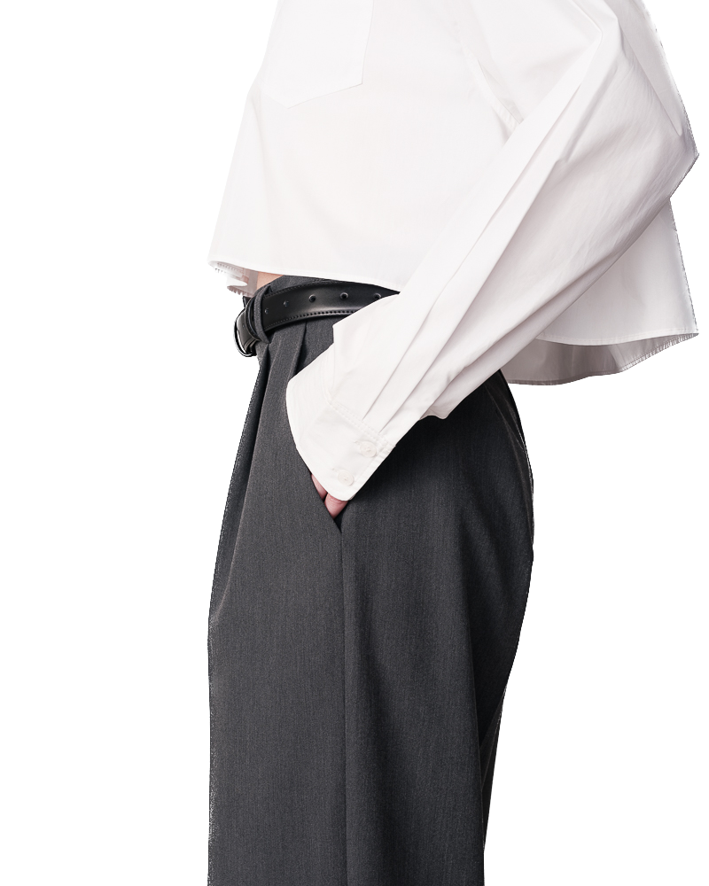 Grace & Mila Bluse Cropped NIAMITA in Weiß - SALE