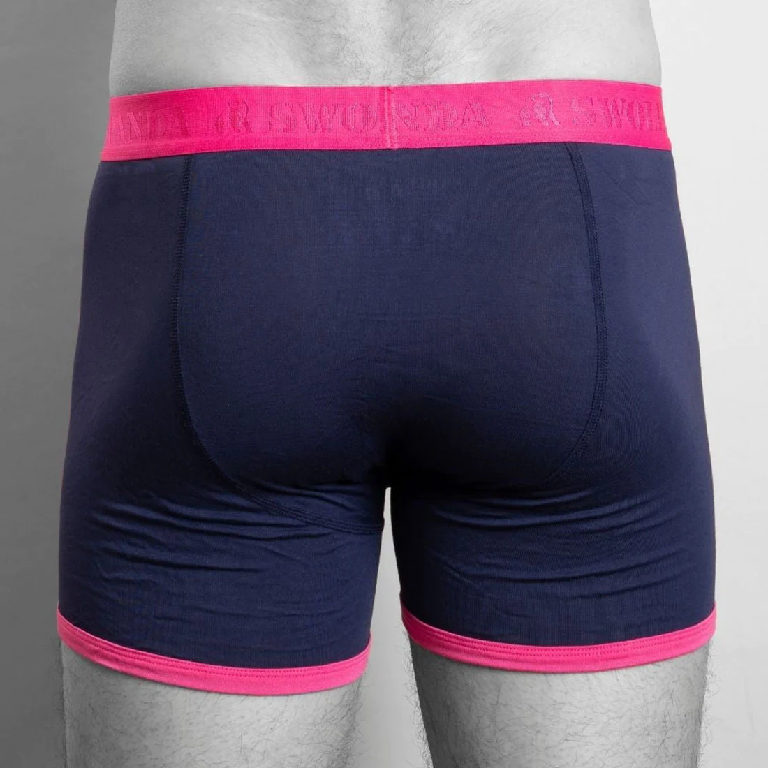 Swole Panda Bambus Herren Unterwäsche - Boxer Short - Navy & Pink