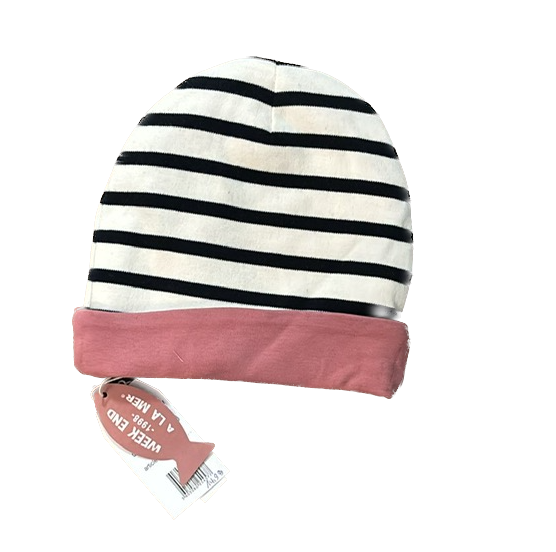 Weekend a la Mer Unisex Beanie Mütze zum Wenden - Altrosa & Navy Gestreift Weekend a la Mer Unisex Beanie Mütze zum Wenden - Altrosa & Navy Gestreift