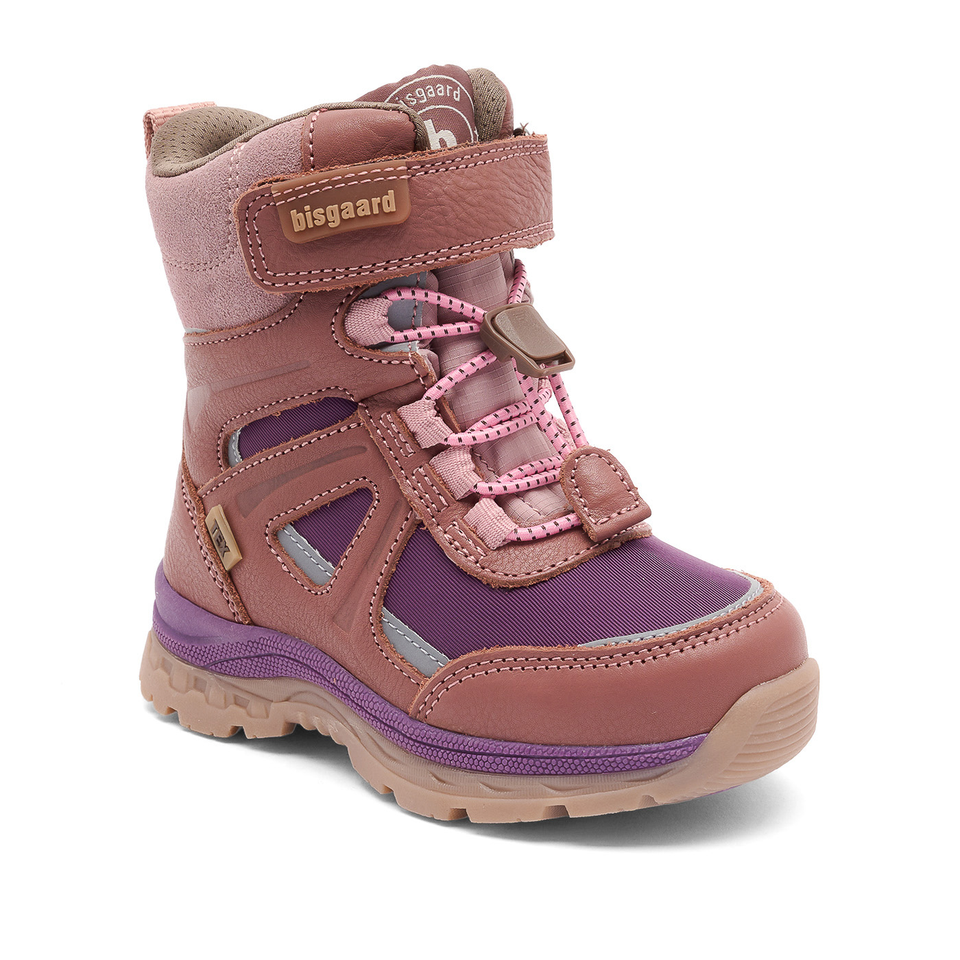 Bisgaard BRUCE TEX Winterstiefel mit Klett - Plum