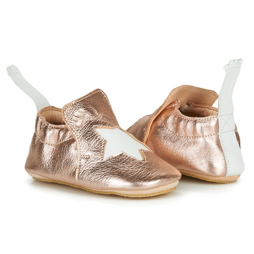 Easy Peasy Etoile Baby Leder Krabbelschuh rosa metallic mit Stern - SALE