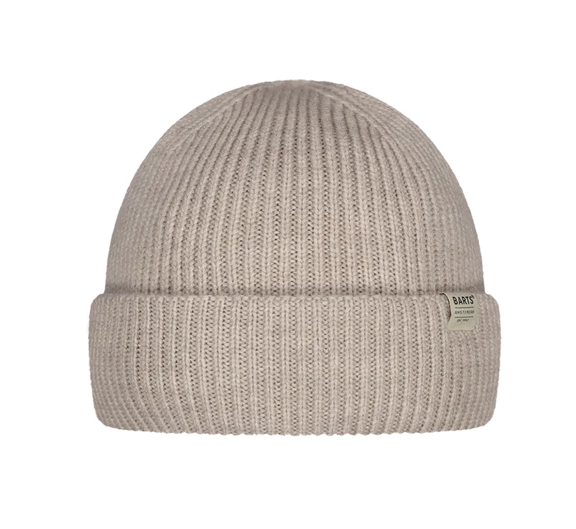 Barts Feodore Kurze Beanie Mütze aus Merinowolle in Beige
