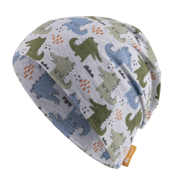 Sterntaler Jersey Slouch Beanie bedruckt mit Dinosaurier