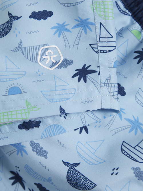 720095_7024_C Color Kids Schwimmwindel Badehose Short in Blau - Beach