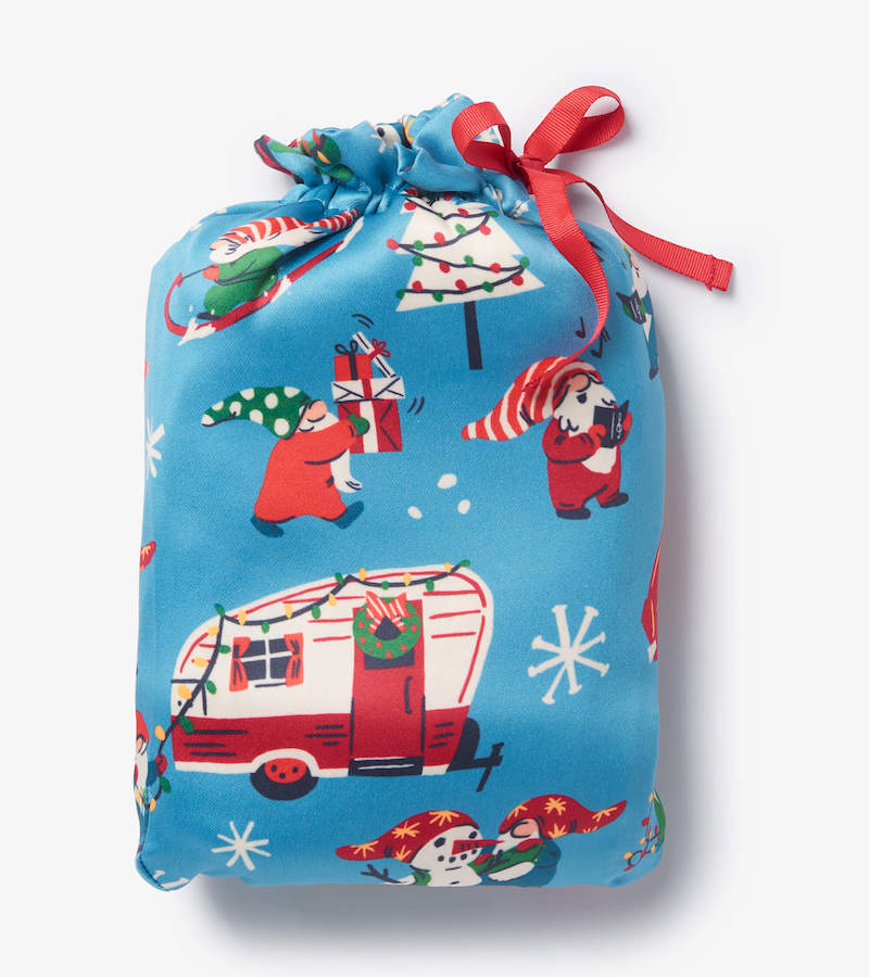 Little Blue House Gnome for the Holidays Geschenktaschen Set - wiederverwendbar
