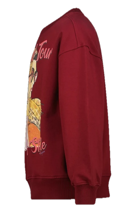 Vingino Nolien Mädchen Sweatshirt in Cabernet Weinrot - Grand Tour Style