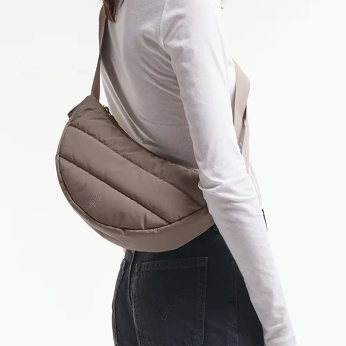 GOT BAG Puffer Moon Bag Crossbody Tasche Monochrome Oyster - Taupe