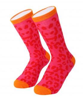 Moo' Ilo Socken mit Neopren Kosmetik Tasche - Pink Leo - SALE Moo' Ilo Socken mit Neopren Kosmetik Tasche - Pink Leo - SALE