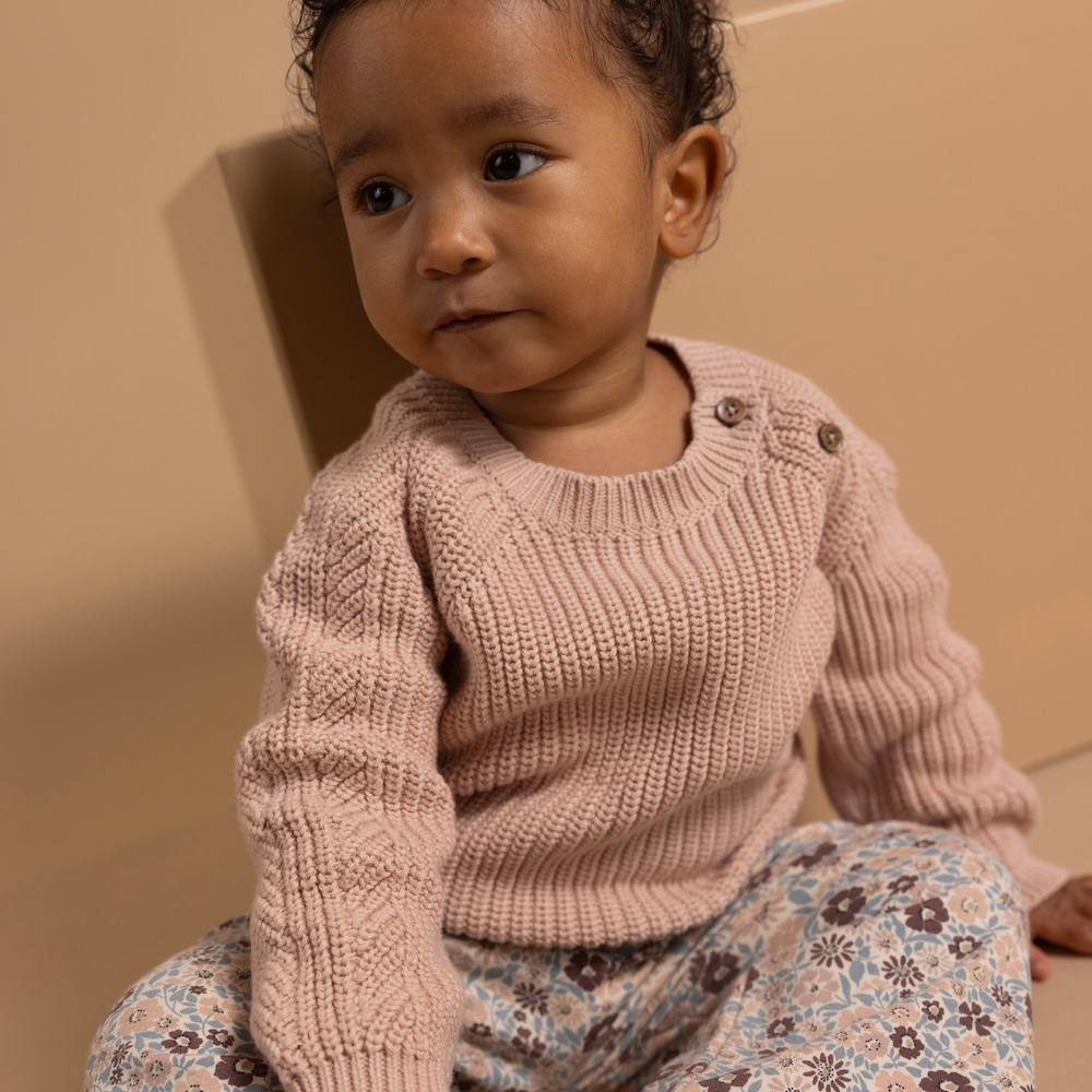 Noppies Baby Mädchen Baumwolle Grobstrick Pullover in Zartrosa Noppies Baby Mädchen Baumwolle Grobstrick Pullover in Zartrosa