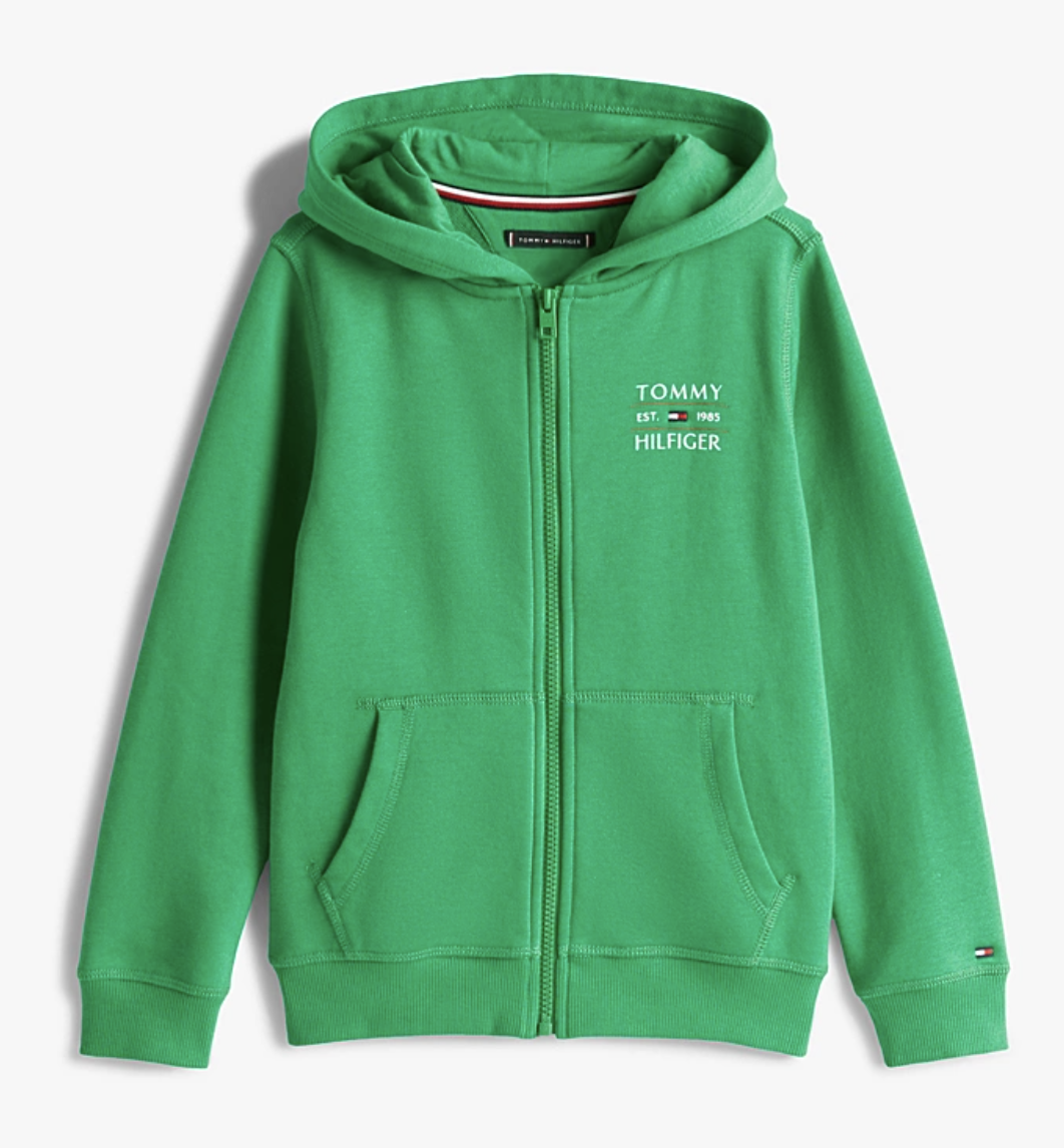 Tommy Hilfiger Zipper in grün mit Logo