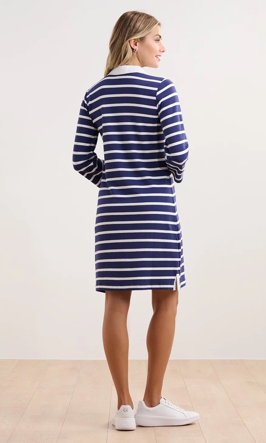 Hatley Taylor Polo Kleid - Preppy Navy Stripes - Blau Gestreift mit Kragen - SALE