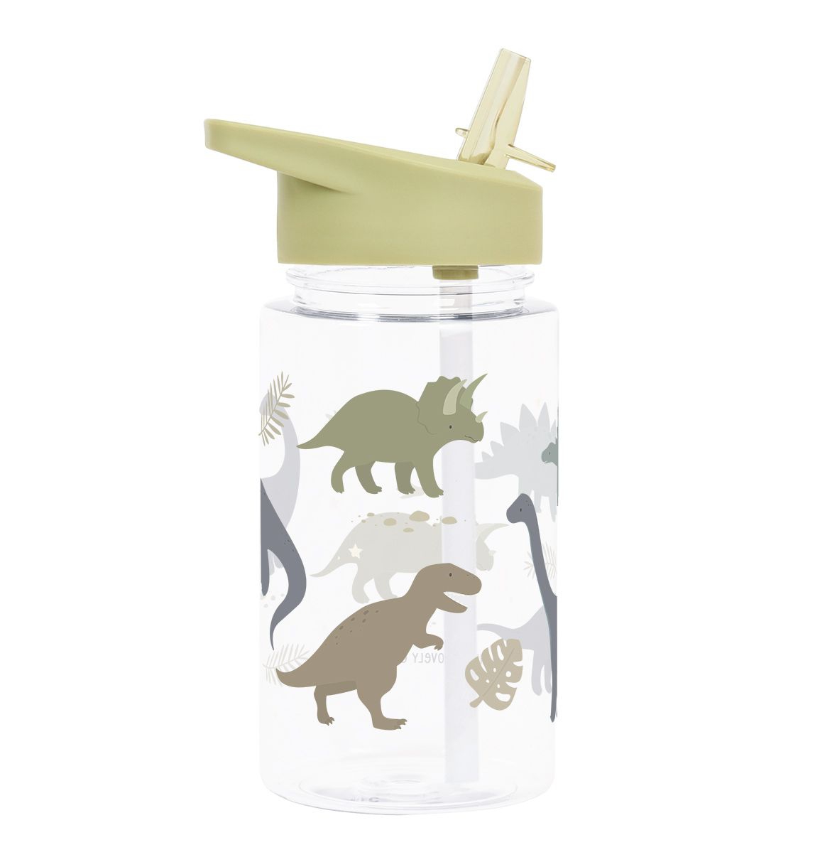 A Lovely Little Company Trinkflasche mit Strohhalm - Dinosaurier