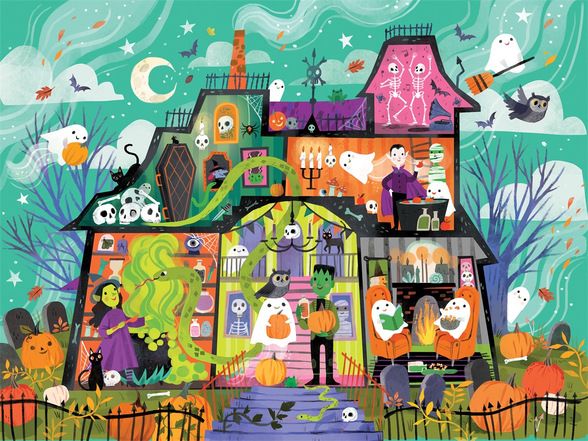 Crocodile Creek Puzzle - Haunted House - Halloween - 36 Teile 