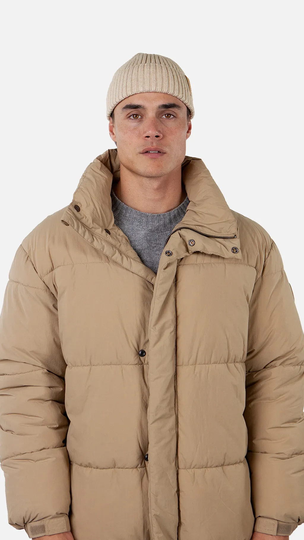 Barts Sumter Kurze Unisex Beanie Mütze in Beige