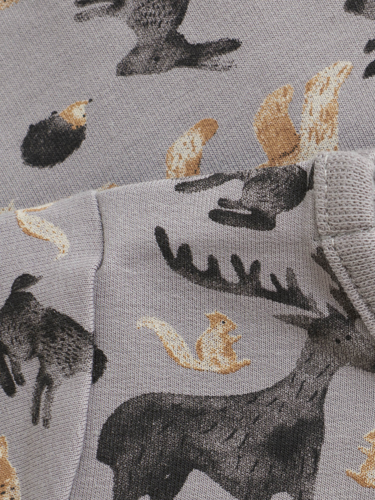 Minymo Sweatshirt mit allover Tieren - Cloudburst/Grau Minymo Sweatshirt mit allover Tieren - Cloudburst/Grau
