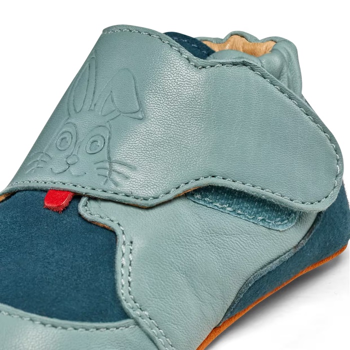 Affenzahn Krabbelschuh Leder Crawly in Blau - Hase Affenzahn Krabbelschuh Leder Crawly in Blau - Hase