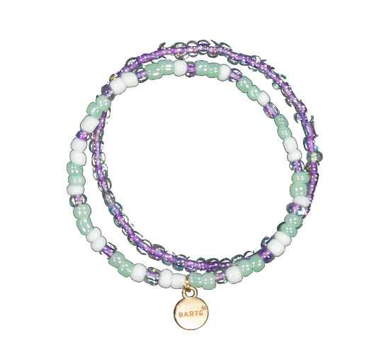 Barts Karah Armband mit Steinen in Flieder, Grün & Weiß - one size mit Stretch Barts Karah Armband mit Steinen in Flieder, Grün & Weiß - one size mit Stretch
