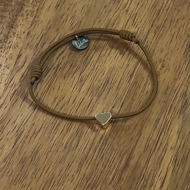 Lua Mini Heart Armband - Elastisch mit Gold Herz 