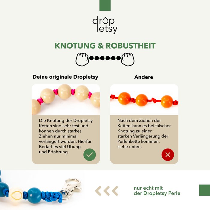 DropLetsy Holzperlen Handykette - Sea Urchin - Schwarz