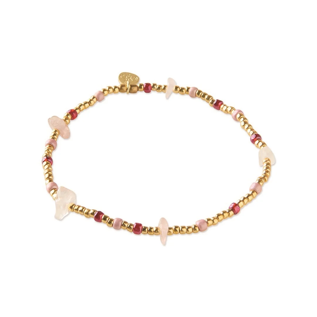 A Beautiful Story Flashy Rosenquarz Armband 