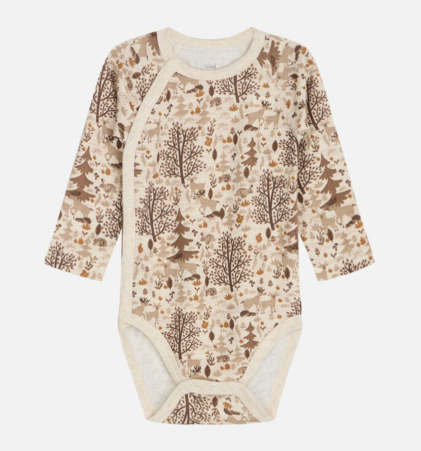 Hust & Claire Bao Wickel-Body Wolle Bambus in Wheat Melange - Wald