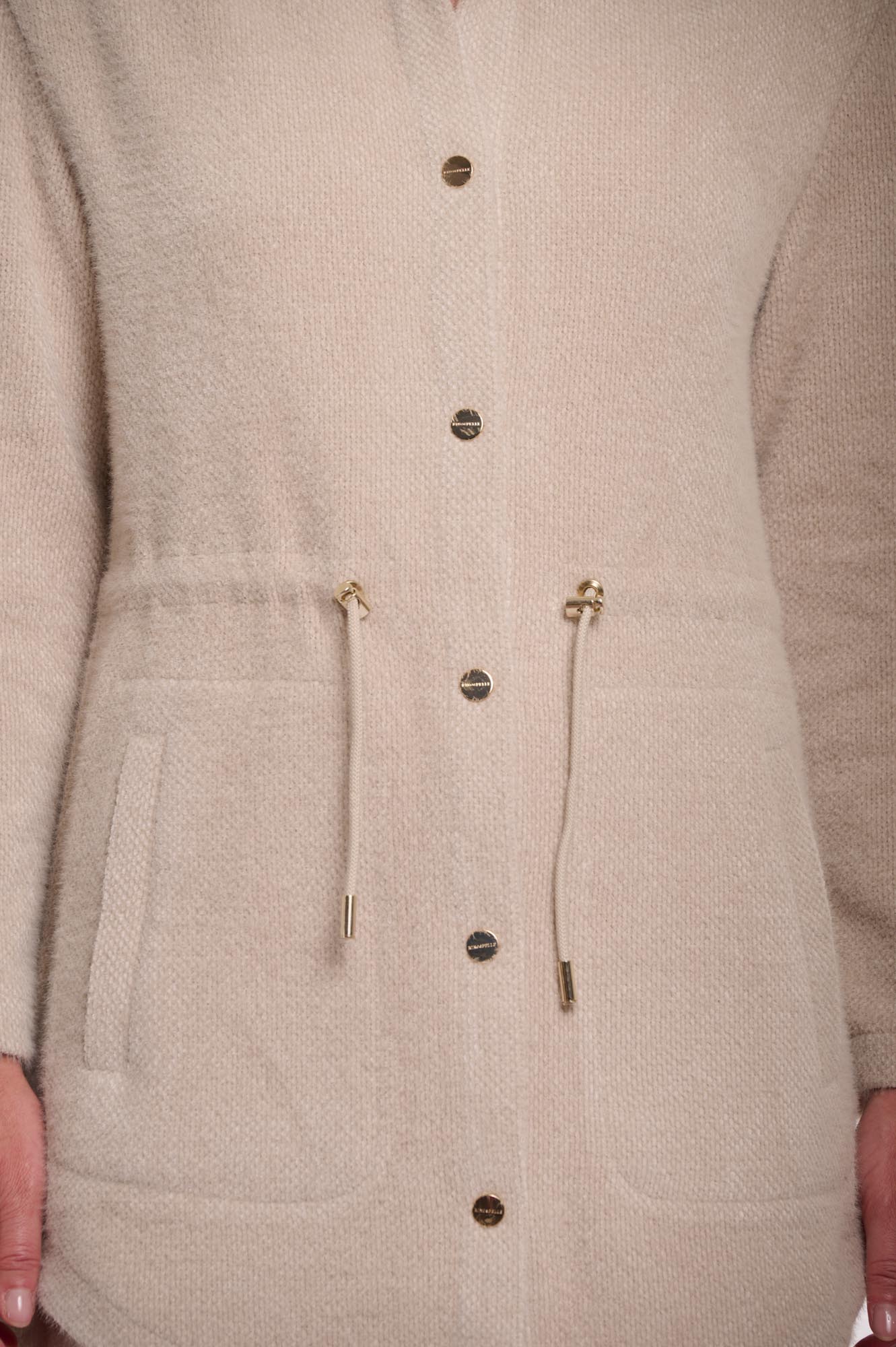 Rino & Pelle Loisa Strickmantel Überhemd in Fog Grey Sandgrau - SALE Rino & Pelle Loisa Strickmantel Überhemd in Fog Grey Sandgrau - SALE