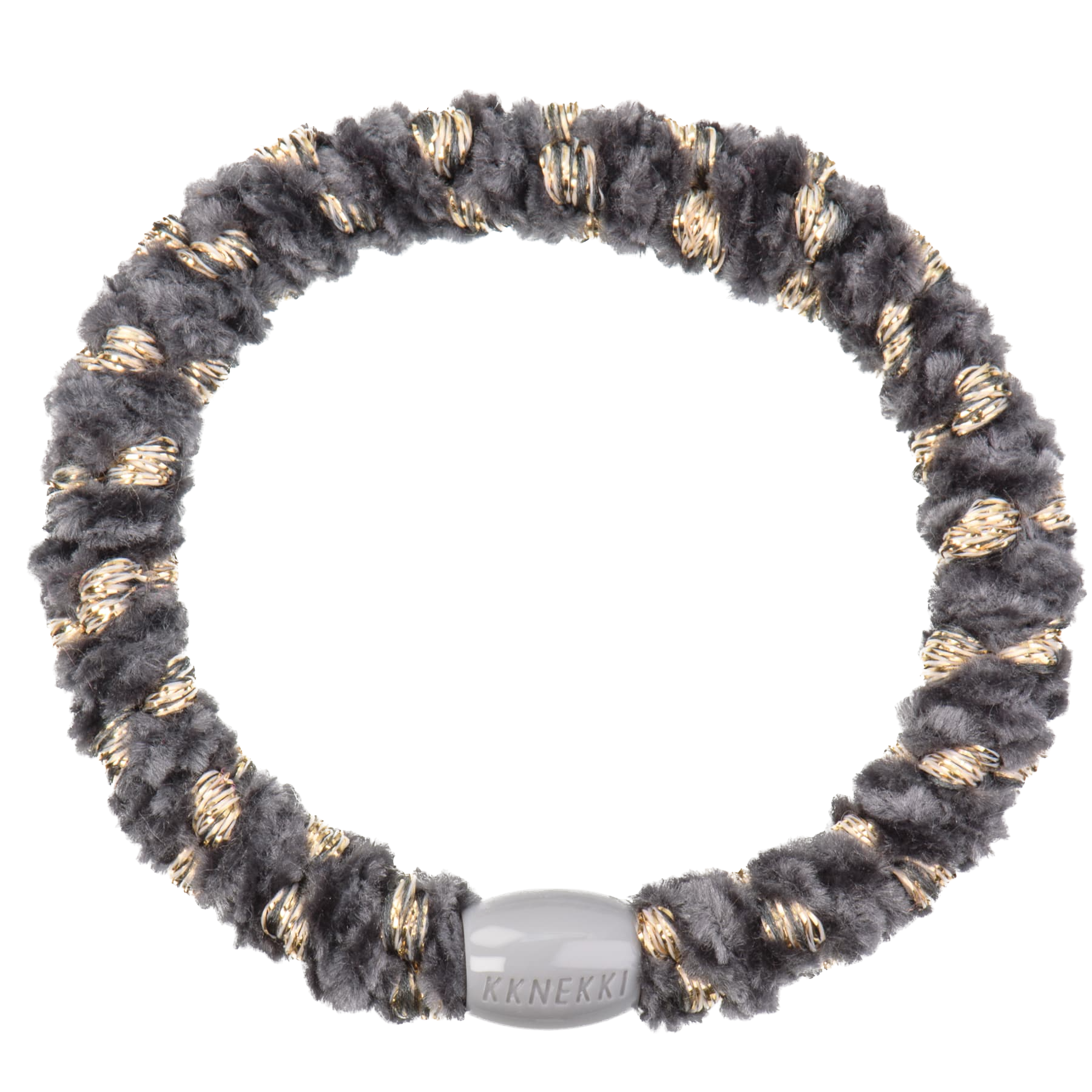 Kknekki Haargummi/Armband - KKNEKKI Velvet Stripe Charcoal- 1 Stück Kknekki Haargummi/Armband - KKNEKKI Velvet Stripe Charcoal- 1 Stück