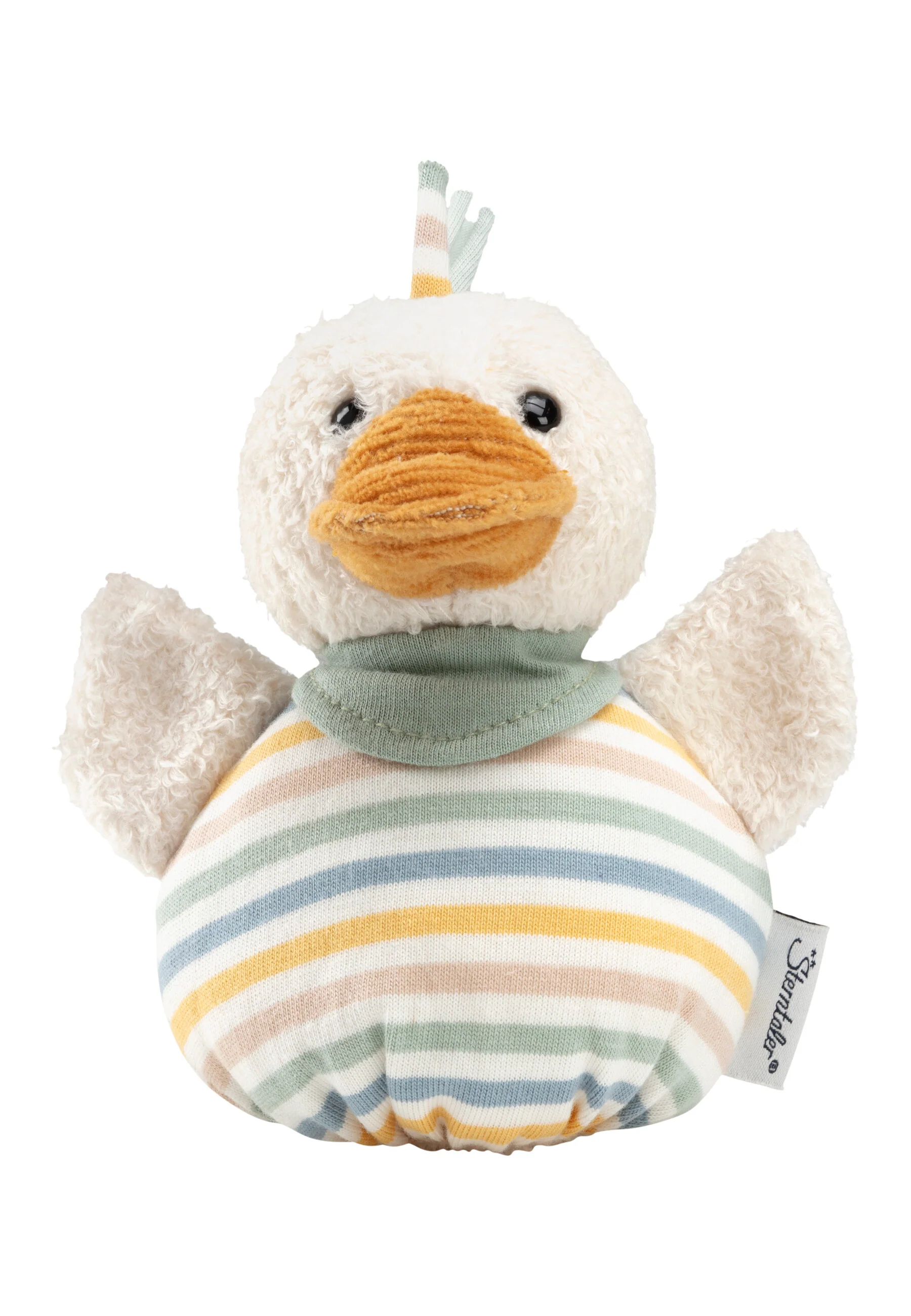 Sterntaler Knuddelsäckchen Ente Edda in buntem Ringel-Jersey
